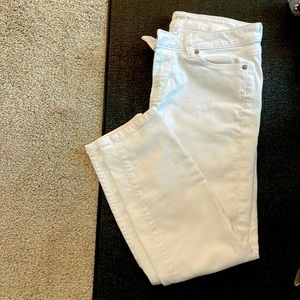 White Modern skinny ankle Loft jeans